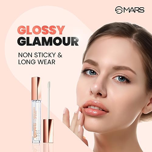 MARS Clear Quartz Lip Gloss for Women| Hydrating & High Shine | Lightweight Weight & Comfortable Lip Gloss (3.0 ml) - Image 3