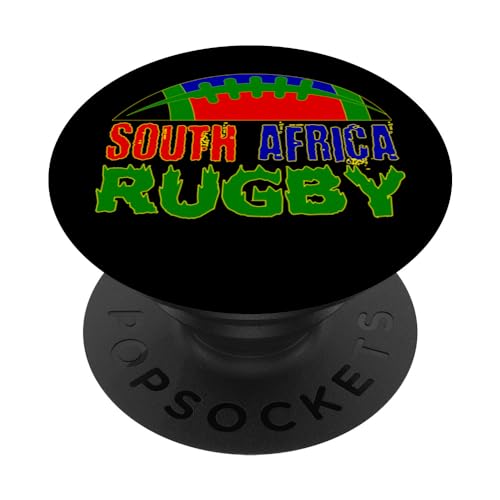 South Africa Rugby Jersey Kids Mens Fan South Africa Rugby PopSockets Swappable PopGrip, Black