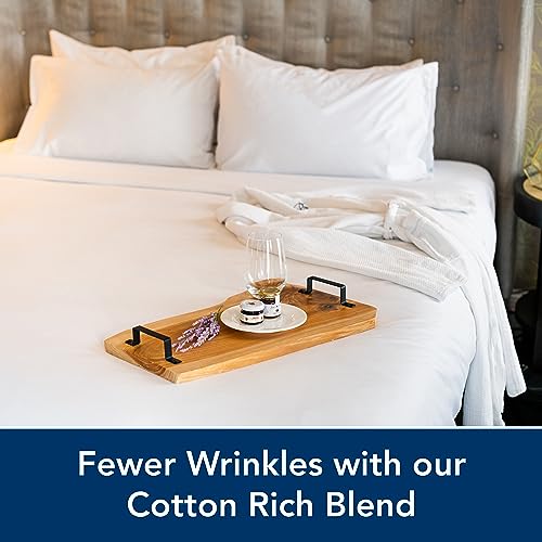 American-Made Luxury Percale Sheet Set: Queen, White, 4 Pieces