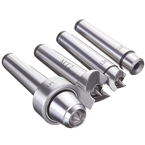 Paquete de 4 piezas MT2 Torno de madera Live Center Drive Spur Cup Kit Arbor Case Madera Turning Tools Cover