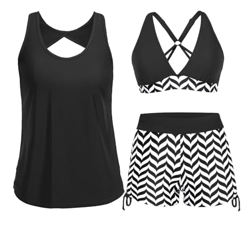 Yonique 3-Piece Tankini Swimwear for Women