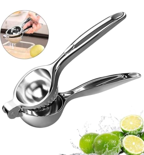 Image of Clazkit Aluminum Lemon Squeezer | Heavy Duty Hand Press Citrus Juicer | Manual Lime Juicer with Ergonomic Handle | Juice Extractor for Lemon, Orange & Citrus Fruits
