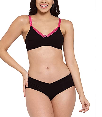 Image of Inner Sense Women's Maternity Bra and Panty Set Combo | Organic Cotton Bamboo | Antifungal, Anti Odour | Full Coverage, Medium-Rise, Stretchable | Post Pregnancy Panties