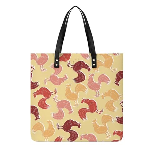Tote bag pour voyage à motif coq, le grand sac shopper de vos vacances