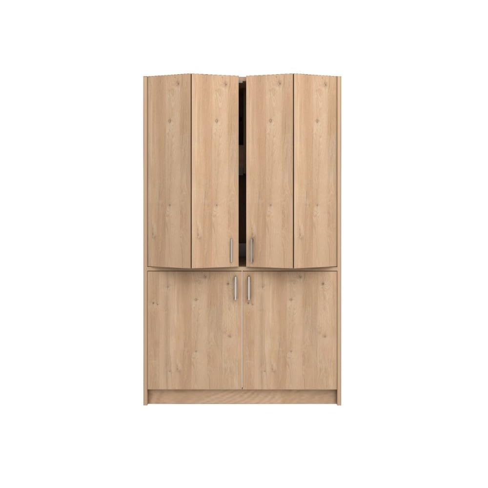 Cucina salvaspazio a scomparsa Fold Evolution colore rovere e elettrodomestici inclusi 125x62x208H
