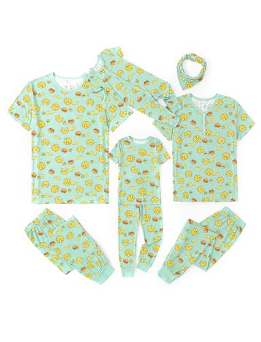 PATPAT Matching Family Pajamas Sets Couples Pjs 2 Piece Viscose Made from Bamboo Sleepwear for Baby, Kids, Women, Men