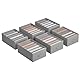 SONGMICS Kleiderschrank-Organizer 6er Set, Aufbewahrungsbox 6 Fächer, Schubladen-Ordnungssystem, Ordnungsboxen faltbar, 42 x 30 x 17 cm, für Hosen, Kleidung, taubengrau RUS009G03