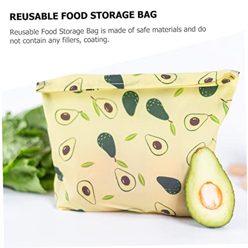 Bolsa de comida de cera de abejas reutilizable Beavorty lavable para guardar aperitivos 2 uds 6