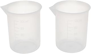 Aexit 2Pcs 100ml Laboratory Transparent Plastic Liquid Container Measuring Cup Beaker (a0d4a48ca1fbe1223af8164d6e70c274)