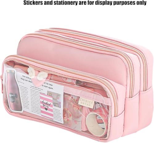 Image of Storio Pencil Box Pouch for School Kids Girls & Boys Aesthetic | Cute Stationary Compass Box Case Organiser - (Colors as per Availability)