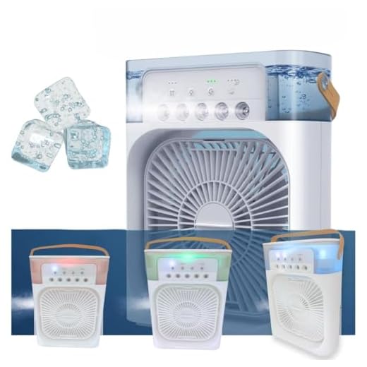 Ventilador Climatizador Mini Ar Condicionado Portátil Umidificador Poderoso Silencioso 3 Velocidades Com Led e Timer