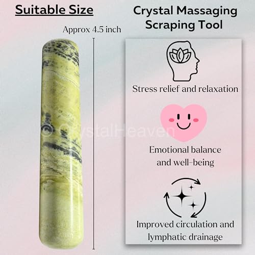 Image of Certified Serpentine Crystal Wand - Smooth Crystal Wand for Energy Healing, Chakra Balancing, Meditation and Home Decor - Crystals and Healing Stones for Gift