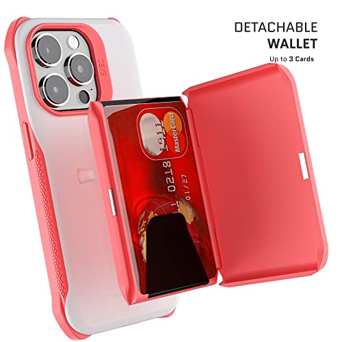 Funda iPhone 14 Pro con tarjetero Ghostek EXEC EXEC de color rosa compatible con MagSafe 3
