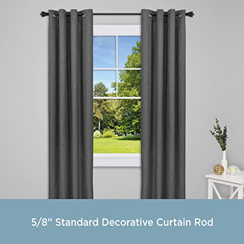 Kenney Kn71669 Kiera Curtain Rod, 28"-48", Black #TOP1