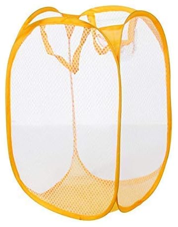 Kolar Nylon Mesh Laundry Basket|Laundry Bag Foldable|Easy to Carry Handle- for Home, Dorms &amp; Hostel (Multicolor - Extra Large)