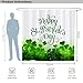 Yomane Shower Curtain Set 72x72 Inch Happy St. Patrick's Day with 12 Hooks Waterproof Polyester Fabric Shower Curtain for Home Bathroom Christmas Holiday Decor Set