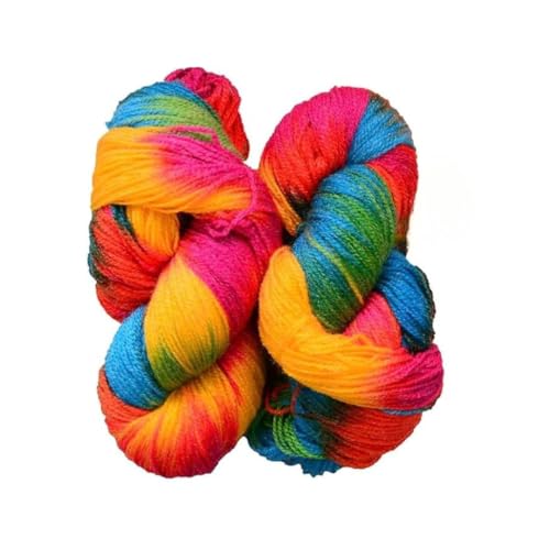 Image of Multicolor Soft Acrylic Yarn Oon 100g for Knitting Crochet DIY Craft | Gradient Wool Yarn for Sweater Scarf Baby Projects | Lightweight Durable Knitting Yarn