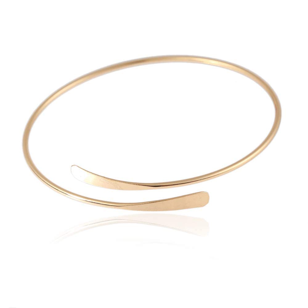 Sponsored Ad - El Regalo Fashion Armlet- Minimalist Coil Upper Arm Cuff Open Arm Bracelet Armlet Armband Bangle for Women & Girls