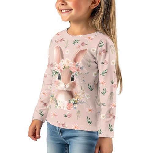 Girls Long Sleeve Tops Kids Crewneck T Shirts Casual Tops Tees for Girls Boys 3-16 Years3