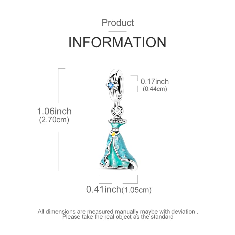 Princess Jasmine Dress Charm, Charm for Bracelet, Compatible with Pandora Bracelet Neckalce4