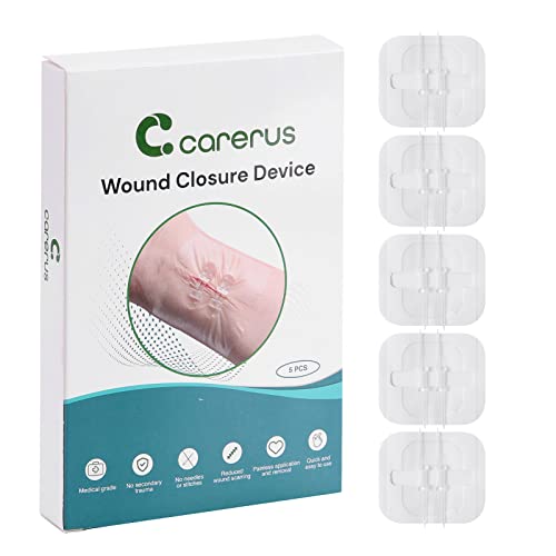 5Pcs Suture Free Wound Closure Strips, Zip Stitch Sutures, Butterfly Bandaids, Emergency Wound Closure Device, Laceration Repair Without Stitches, Wound Care For First Aid Kits #TOP3
