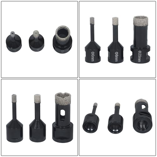 Brocas diamantadas para taladro 6-68mm 9 piezas miniatura 6