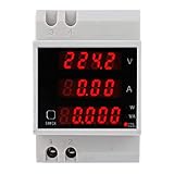 ♪ Indicación clara: este medidor de potencia de voltios amperios tiene una pantalla de contador digital. La pantalla del contador tiene 5 + 3 dígitos para mostrar el consumo total de energía para que la pantalla de potencia, voltios y amperios sea clara de un vistazo