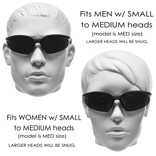Prosport Full Lens Reading Sunglass Reader Safety +1.50 Smoke Lens Sport Wraparound Curve Not Bifocal thumb #2