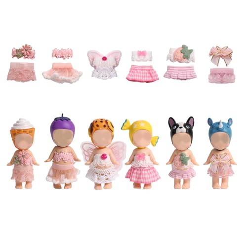 6 ensembles vêtements figurines 3 pouces rose