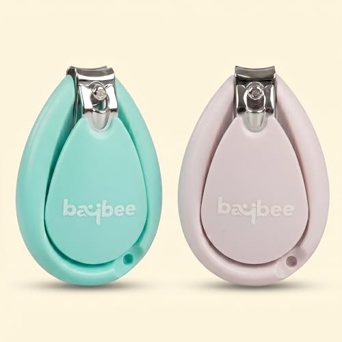 Image of Baybee Baby Nail Clipper with Skin Guard, Safety Nails Cutter for New Born Babies Infant, Manicure Pedicure Care | Baby Nail Cutter Clipper Care | Nails Clipper for New Born Baby (Pack of 2)