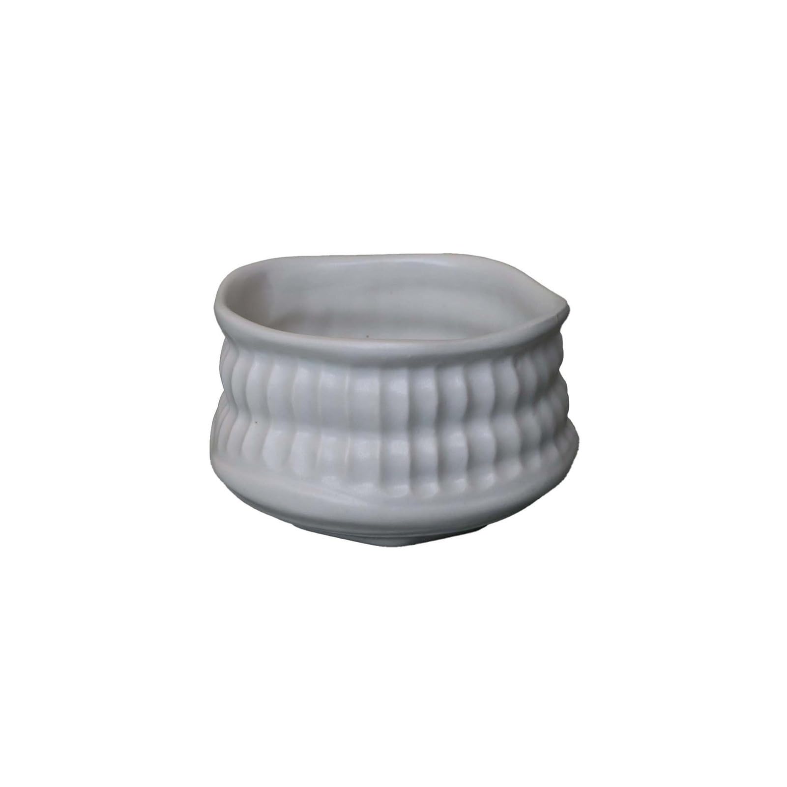 AWASAKA MW88-B01K Japanese Tableware, Old Wood Carving White, Lightly Hime Matcha Tea, 3.3 x 3.3 inches (85 x 85 mm), 7.8 fl oz (200 cc)