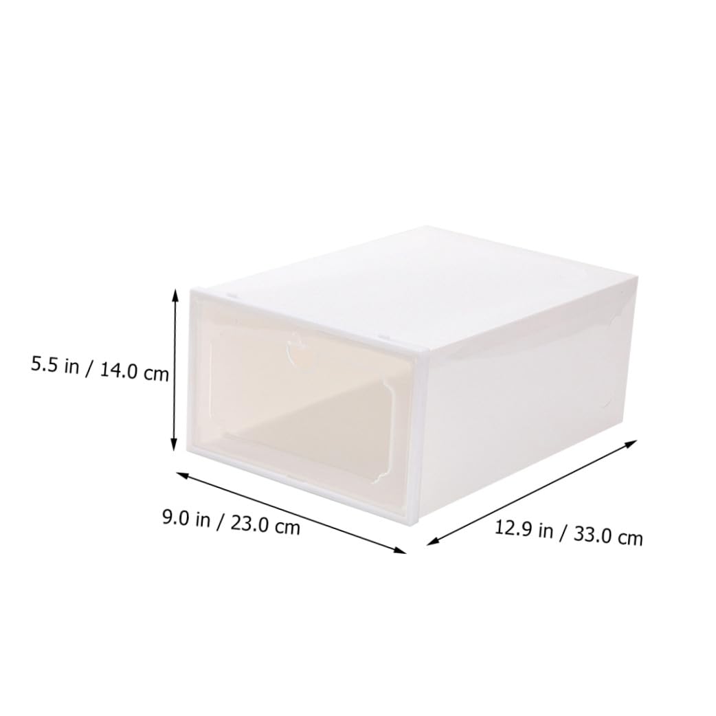 VANZACK Boîtes à Chaussures Grandes Transparentes en Plastique, Lot de 6, Organisateurs de Rangement Empilables, Protection la Poussière, Adaptées pour Femmes et Maison