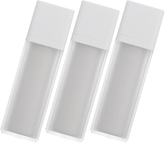 3pcs 50ml White Refillable Airless Pump Bottle as Pp