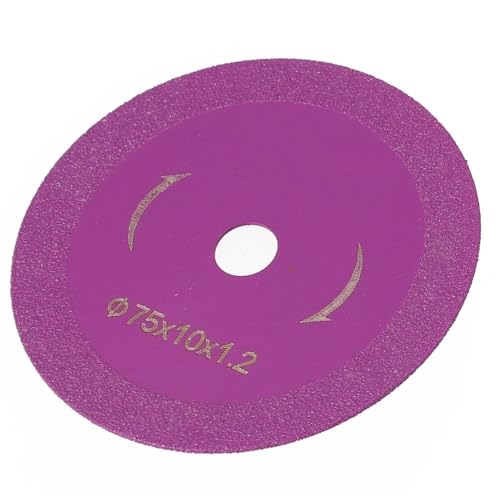 アングルグラインダー用鋸刃、75mm ろう付けダイヤモンドガラスカッティングディスク 大理石セラミックタイル用 翡翠研磨切断 1個