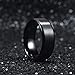King Will Black Titanium Wedding Ring for Men Women-8mm Wedding Band With Matte Finish Beveled Polished Edge, Comfort Fit for Everyday Titanium Ring Size 11