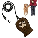 Dog Leads - Thermal Gloves Rope, Winter Leading System, Integrated Hand Warmer Comfort, Enhanced Grip Safety Traction, Pet Supplies, Walking Gear for Outdoor Hiking Running