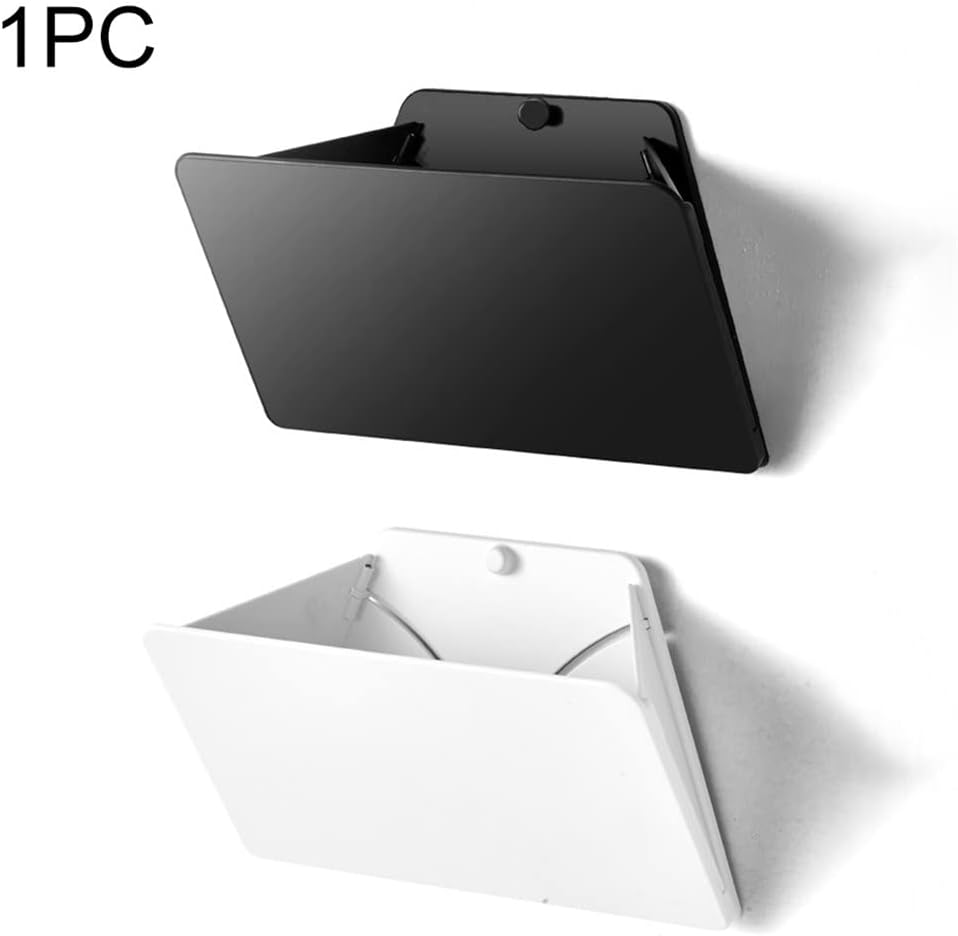 Hanging Storage Box Bathroom Self Sticky for Phone Remote Control Multifunctional Wall Mounted Foldable Holder(D)