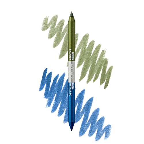 Ruby Kisses Waterproof Matte & Metallic Duo Eyeliner - Dual-Ended Smudge-Proof Pencil for Precision...