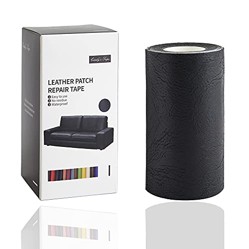 Leather Repair Tape Patch kit Retro Black Heavy Duty,4x60 inch Self Adhesive Patch for Couch,Sofa, Car Seat,Handbag,Furniture,Drivers Seat,Jacket, Computer Chair First Aid Vinyl Repair kit