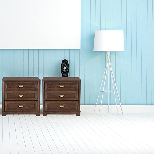 Jiozermi 4 Packs Half Moon Cabinet Pulls, 2 1/2 Inch Drawer Pulls, Semicircle Pulls, Solid Brass Hardware Pulls, Gold (Total Length: 3.07") #TOP5