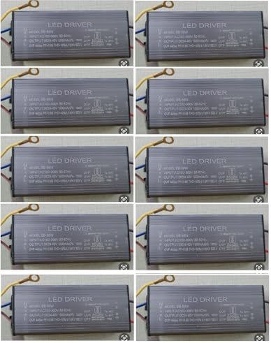 10 Quantity, 50W 1500mA, LED Flood Light Driver, Input AC 100-300V, 50-60HZ, Output DC 24-40V, Used For Repair 50W 150W 200W 100W 400W Flood Lights