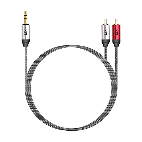 Image of Mx Audiophiles Copper Digital Coaxial Male To 2 Rca Male Audio Auxiliary Stereo Y Splitter Cable Cable For Musical Instrument (3.5Mm, 0.5 Meter)