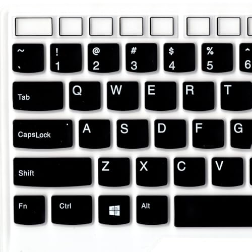 Image of Saco Silicone Skin Keyboard Protector Cover Compatible for Lenovo ThinkPad T14 14 inches Thin and Light Laptop 20W0S03C00 (2021) - Black