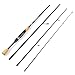 HUIOP Fishing Rod,4 Pieces Travel Rod, Portable Travel Spinning Fishing Rod Lightweight Carbon Fiber 4 Pieces Fishing Pole