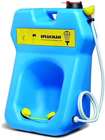 Speakman GravityFlo SE-4300 Portable Eyewash with Drench Hose, 20-Gallon, High Visibility Blue Plastic