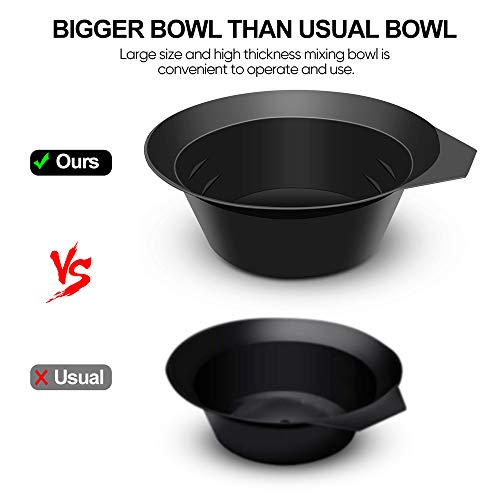 IRCHLYN Hair Dye Brush and Bowl Set Hair Dye Kit Hair Tint Dying Coloring Tool Hair Dye Comb with Ea