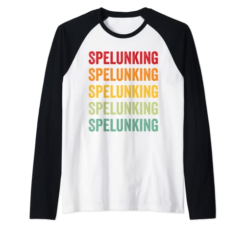 Amante de los Espeleos, Aficionado de los Espelines, Diseño de Arco Iris Camiseta Manga Raglan