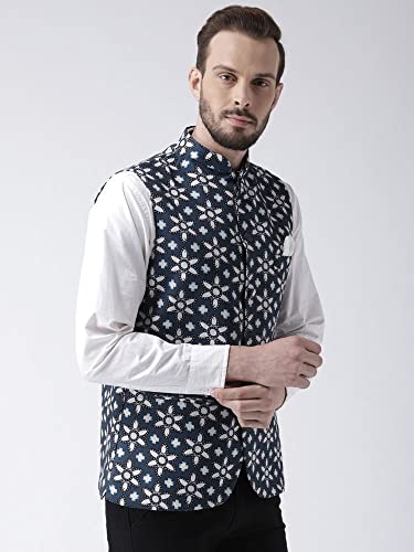 Image of hangup Men's Waistcoat (42A Printed Nehru 44 Multicoloured 44)