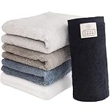 【Amazon.co.jp限定】タオル研究所 [比べて見つける#myタオル -Cool- ] 5種使い比べセット #001#003#006#027#033 タオル クールカラー アソート5枚セット 綿100% 305〜480GSM Japan Technology