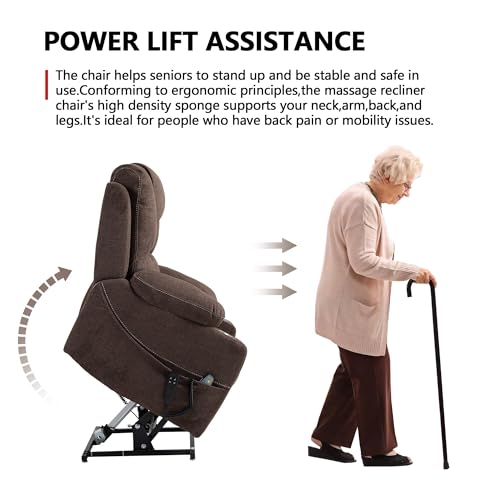 Sillón reclinable eléctrico con masaje y soporte lumbar miniatura 5